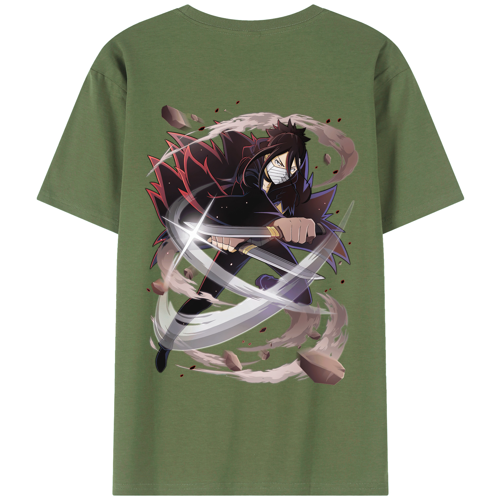 （画像用） 文豪ストレイドッグス Bungo Stray Dogs 綿100％ メンズ半袖Tシャツ（バックプリント） 通気性